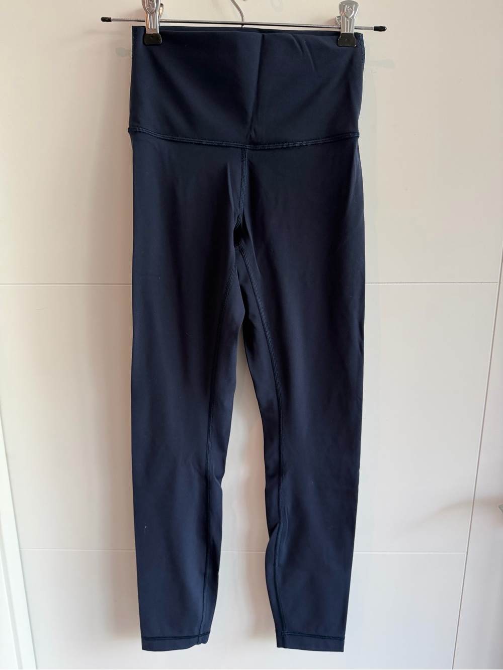 Lulu Navy Wunder Under High Rise 7/8 Length